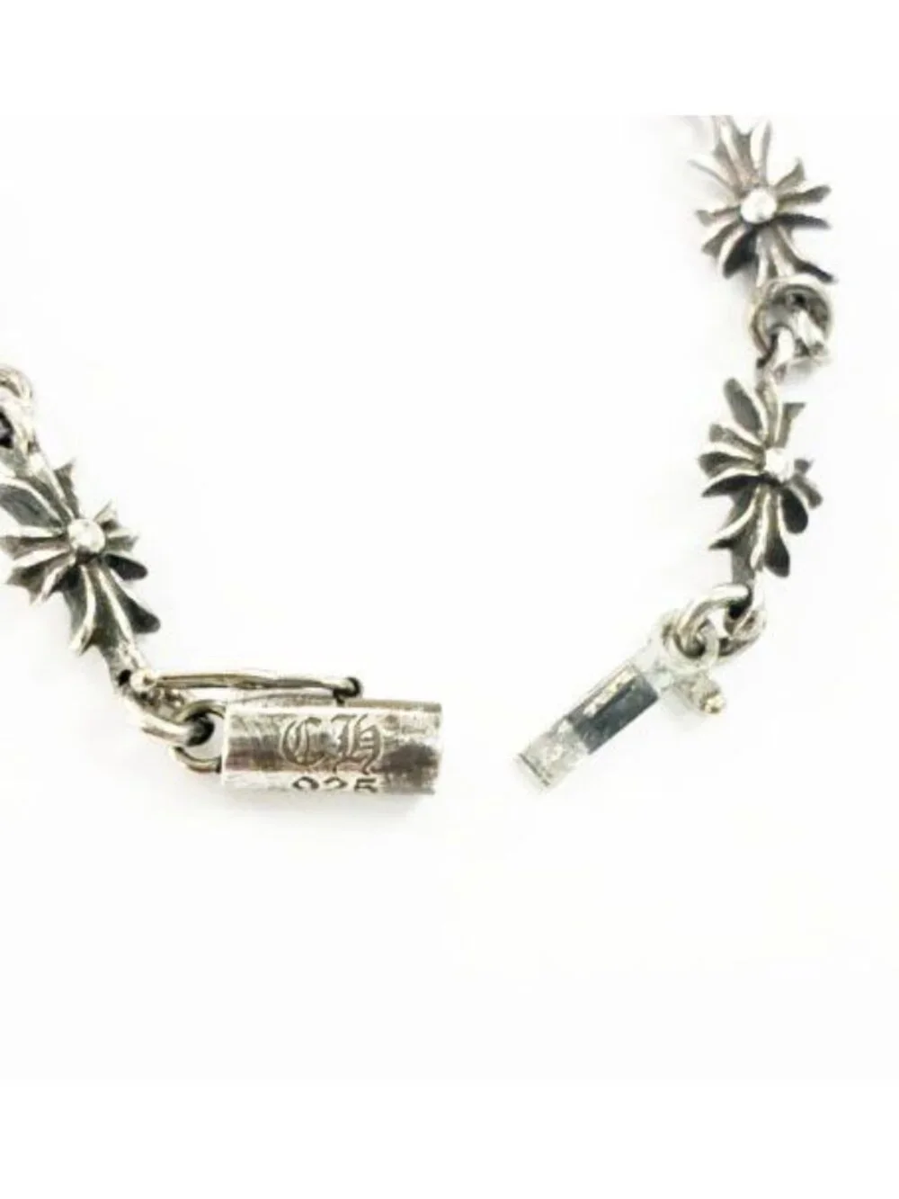 Chrome Hearts Tny CH Pls Tiny CH Plus Bracelet Silver 13 Links